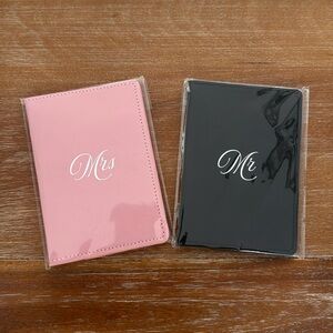Mr. & Mrs. Passport holders Pink and Black